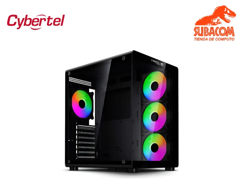 CASE GAMER XTREME BLACK CBX5021 PECERA, 4 FAN ARGB, COLOR NEGRO