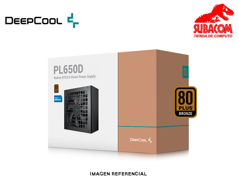 FUENTE DE PODER DEEPCOOL PL650D, 650W 80+ BRONZE, ATX 3.0