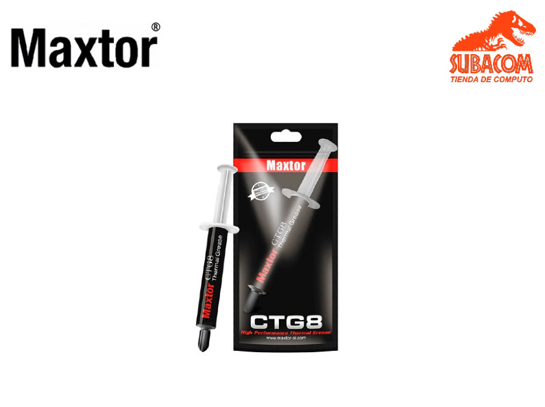 PASTA TERMICA MAXTOR CTG8 12.9W/M-K, COLOR GRIS