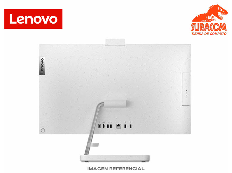 LENOVO IDEACENTRE AIO 27ALC6 ALL IN ONE, AMD RYZEN 7-7730U, RAM 16GB (2*8) DDR4, SSD 512GB, AMD RADEON GRAPHICS, PANT. 27" FULL HD IPS 60HZ, FREEDOS, COLOR BLANCO + TECLADO Y MOUSE USB 2