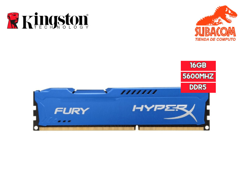 MEMORIA RAM KINGSTON FURY HYPERX 8GB 1600MHZ DDR3, CL 10, COLOR AZUL