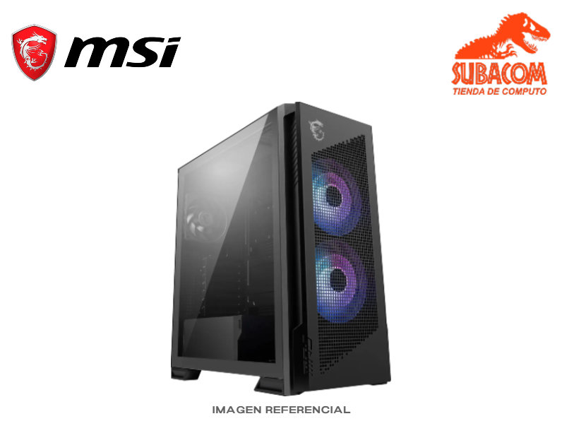 CASE MSI MPG VELOX 300R AIRFLOW PZ, 3 FAN RGB, VIDRIO TEMPLADO, E-ATX, COLOR NEGRO