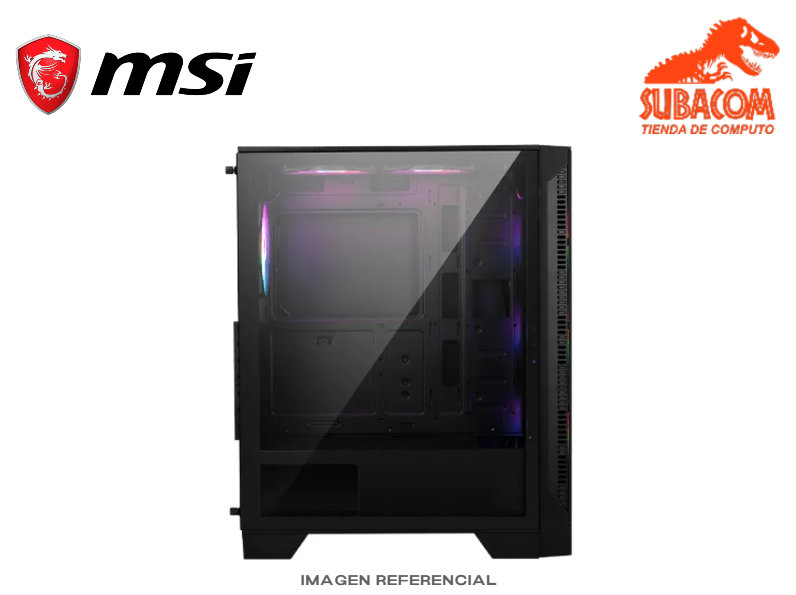 CASE MSI MAG FORGE 120A AIRFLOW, 6 FAN ARGB, VIDRIO TEMPLADO, ATX, COLOR NEGRO 1