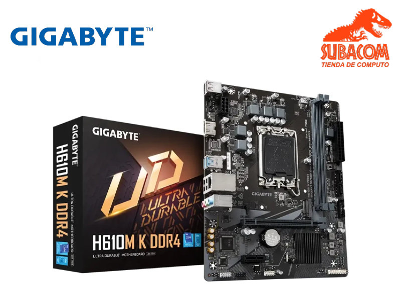 PLACA MADRE, GIGABYTE, H610M-K, 2 RANURAS DDR4, LGA 1700