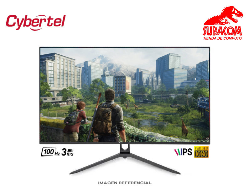 MONITOR GAMER PLANO CYBERTEL BUSINESS, 27" FULL HD, IPS, 100HZ, 3MS, HDMI, DP, COLOR NEGRO