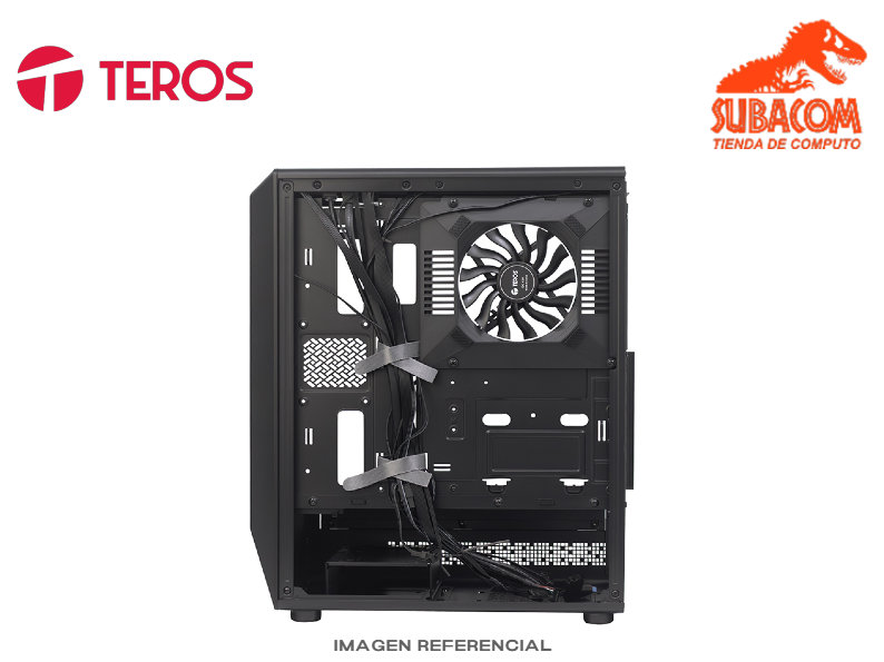 CASE, TEROS TE1321G, ATX, 3FANS RGB, VIDRIO TEMPLADO, COLOR NEGRO 1