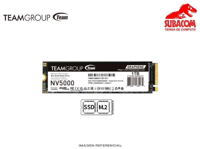 SSD, NVME M.2, TEAMGROUP, 1TB, NV5000, PCle 4.0 X4