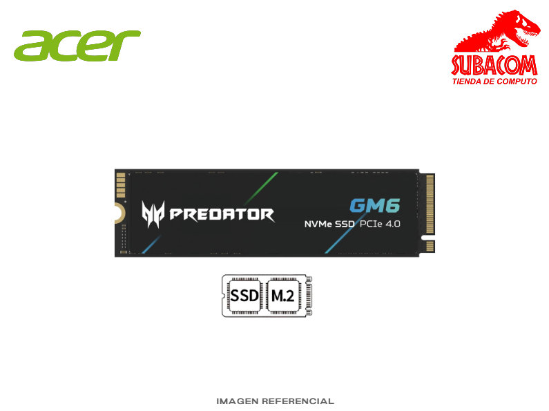 SSD, PREDATOR GM6 2TB PCIe GEN 4.0 X 4 NVME M.2 2280, 7200MB/S
