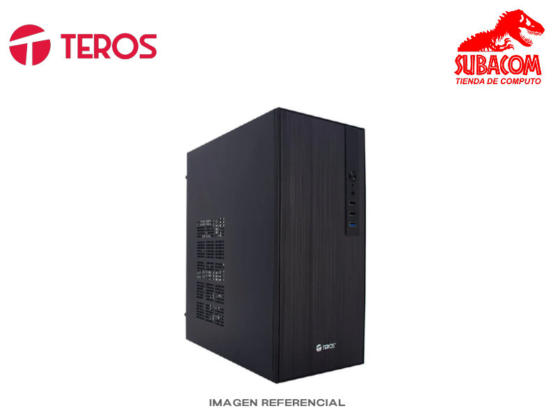 CASE OFICINA TEROS TE-1035S, 1 FAN, FUENTE ATX 250W, mATX, COLOR NEGRO