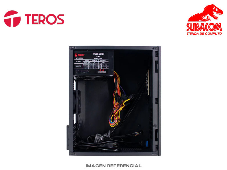 CASE OFICINA TEROS TE-1035S, 1 FAN, FUENTE ATX 250W, mATX, COLOR NEGRO 1