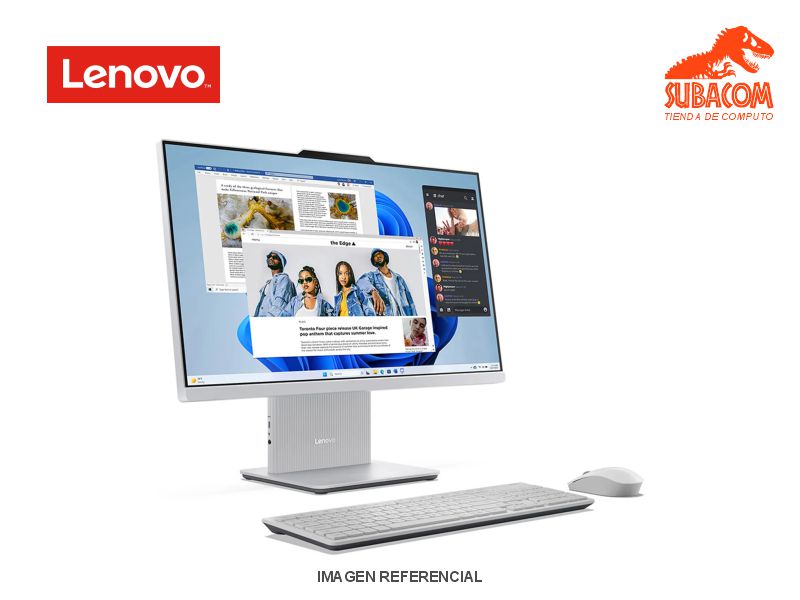 LENOVO ALL IN ONE IDEACENTRE AIO , I5-13420H, RAM 8GB DDR5, SSD 512GB, PANT. 24" FHD IPS 100HZ, FREEDOS, COLOR CLOUD GREY + MOUSE Y TECLADO  1