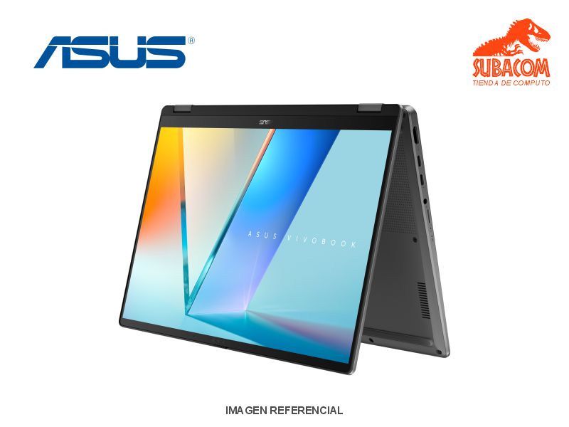 ASUS VIVOBOOK 14 FLIP TP3407SA, ULTRA 7 256V, RAM 16GB DDR5, SSD 1TB, PANT. 14" WUXGA OLED 60HZ TACTIL, 4 CELDAS, WIN 11, JADE GRAY 1