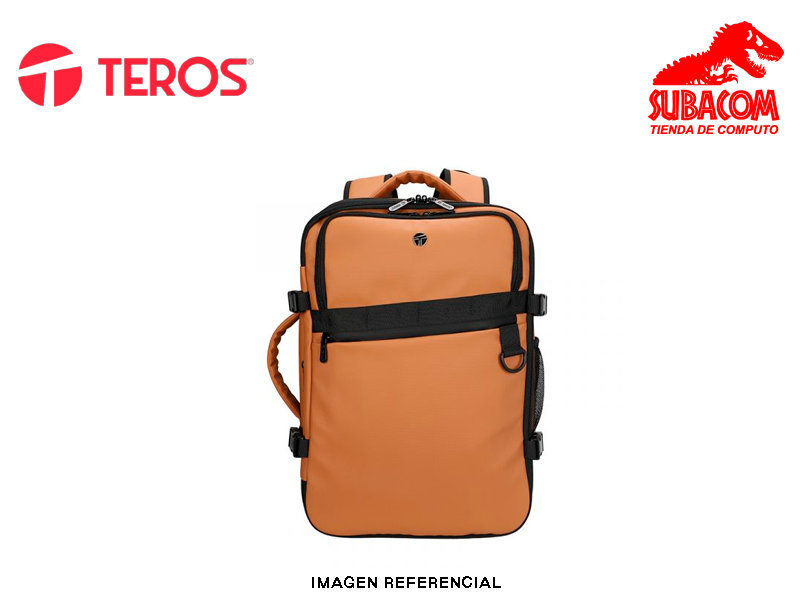 TRAVEL BACKPACK TEROS TE-9038BW, PARA NOTEBOOKS DE HASTA 15.6", COLOR BROWN