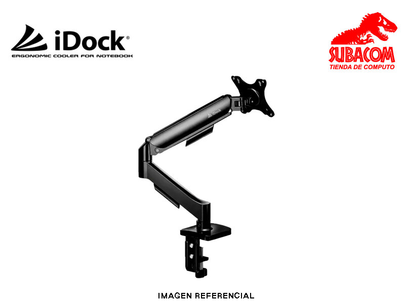 Soporte para Monitor iDock AK100, 1 Brazo, 17"-32", VESA, Negro