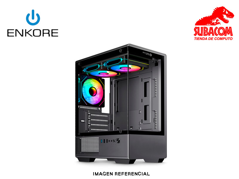 CASE ENKORE INSPIRE BLACK ENK C3002 GABINETE 3 VENTILADORES RG