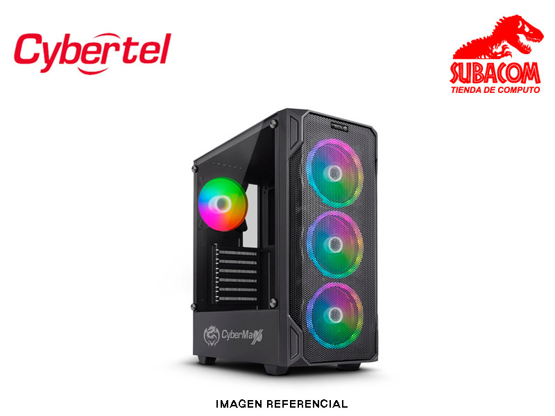 CASE CYBERTEL DESTROYER BLACK CBX5005.4R GABINETE 4 VENTILADORES ARGB
