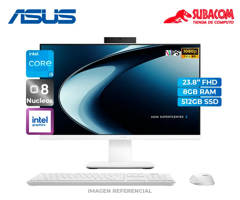 All in One Asus ExpertCenter, Intel Core i5-13420H, 8GB RAM, 512GB SSD, Pant. 23.8" FHD