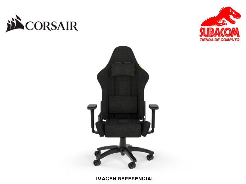 Silla Gamer Corsair TC100 Relaxed, Tela, Reclinable 160°, Negro