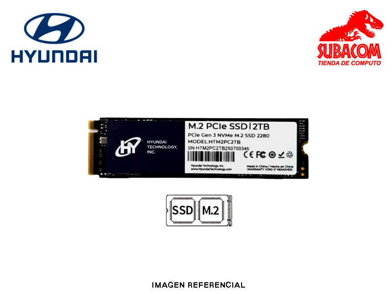 Disco Sólido SSD Hyundai 512GB, M.2 NVMe 2280, 2000MB/s