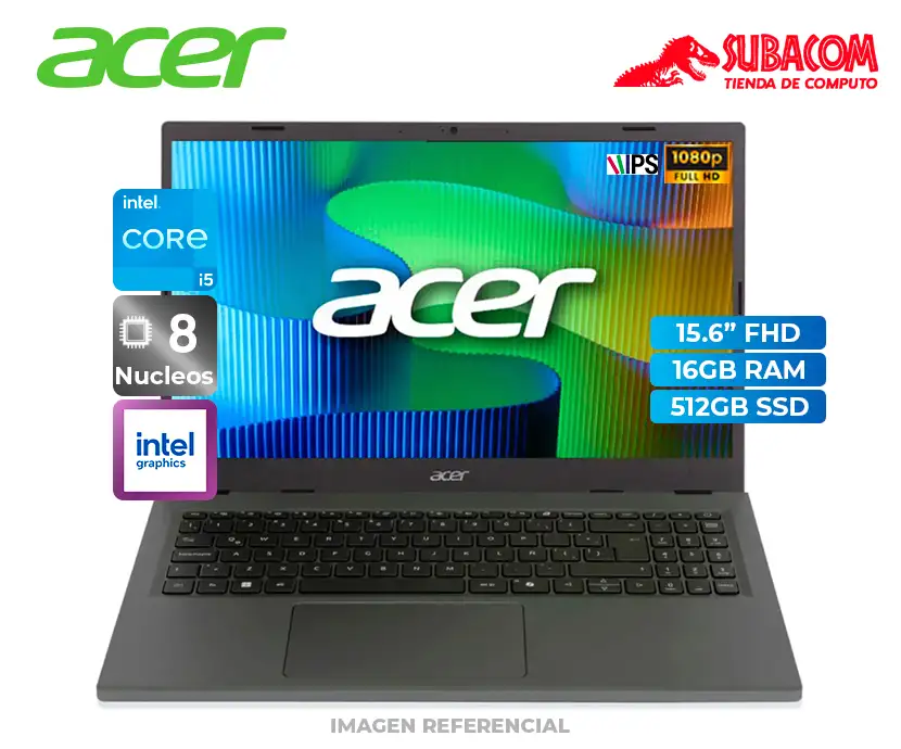 Laptop Acer Aspire Go 15, Intel Core i5-13420H, 16GB RAM, 512GB SSD, Pant. 15.6" FHD IPS