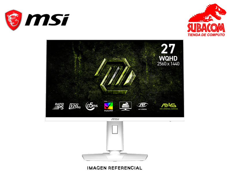 Monitor Gamer MSI MAG 274QRFW 27", WQHD, IPS, 320Hz, 0.5ms, Blanco