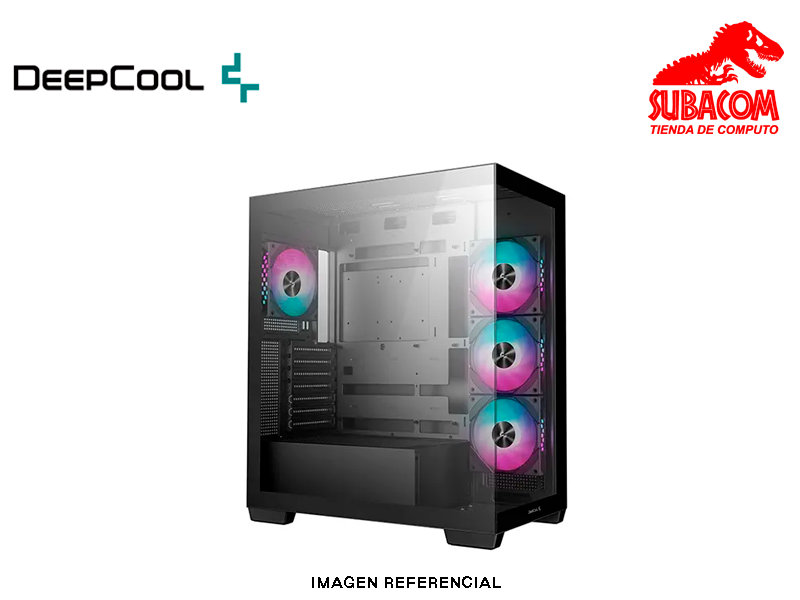 Case Gamer DeepCool CG580 4F V2, 4 Fans ARGB, Tipo Pecera, Negro