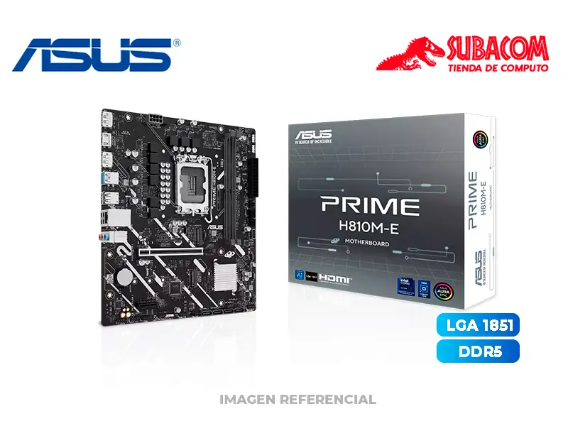 Placa Madre Asus Prime H810M-E, Socket LGA 1851, Micro-ATX, DDR5