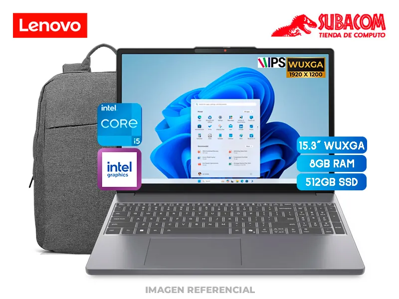 Laptop Lenovo IdeaPad Slim 3, Intel Core i5-13420H, 8GB RAM, 512GB SSD, Pant. 15.3" WUXGA