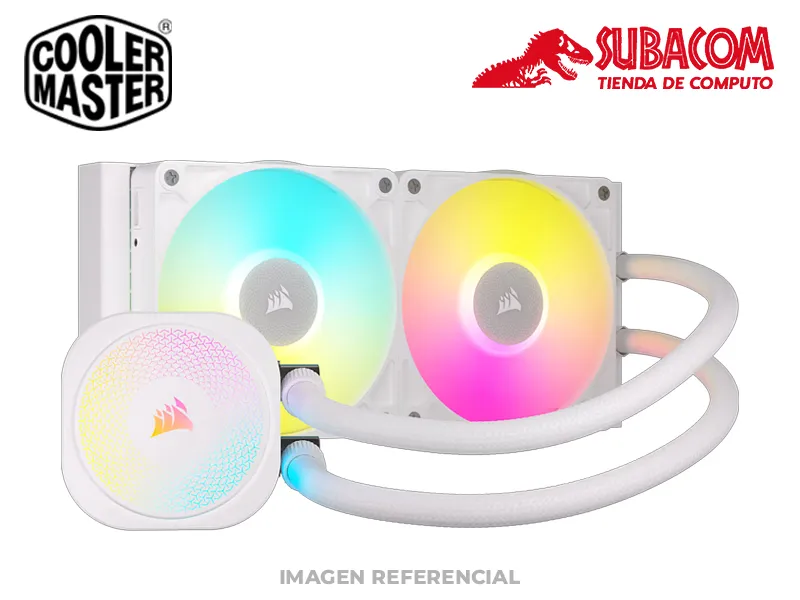 Refrigeración Líquida Corsair iCUE LINK Titan 240 RX RGB, 2 Ventiladores, Blanco