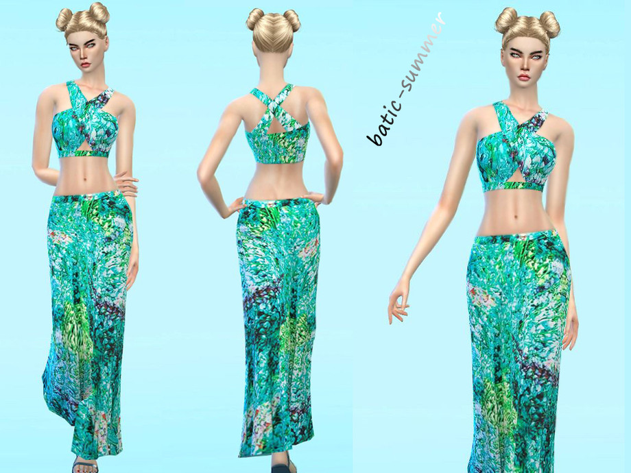 batic summerskirt mint