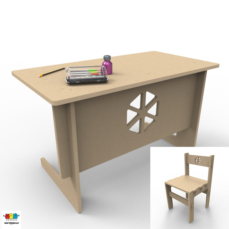 Escritorio Infantil Montessori con Silla