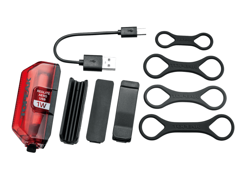 Фара задня Topeak REDLITE AERO USB 1 Вт - компактний велосипедний ліхтар 55 люмен з USB зарядкою