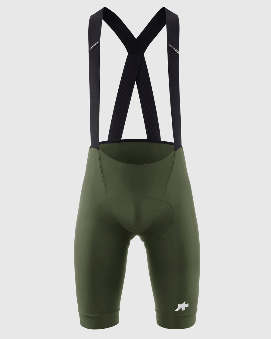 Велошорти з лямками ASSOS MILLE GT Bib Shorts S11 з памперсом GT S11 для комфортних тривалих велопоїздок і тренувань у теплу погоду