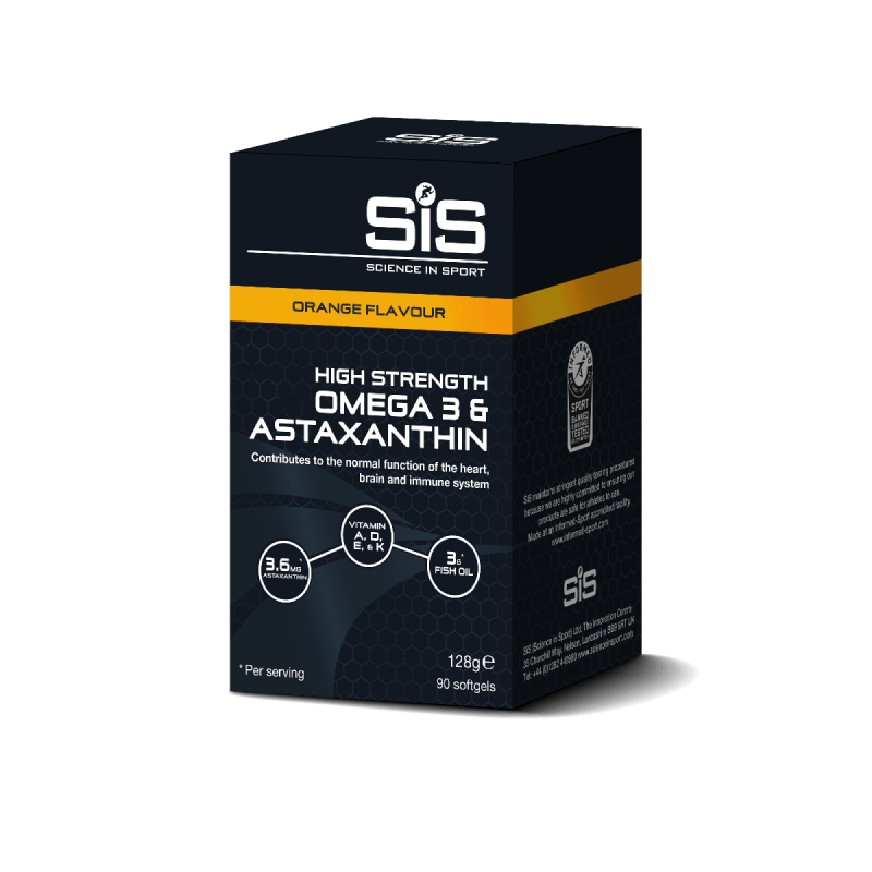 Упаковка SiS High Strength Omega 3 + Astaxanthin Capsules 