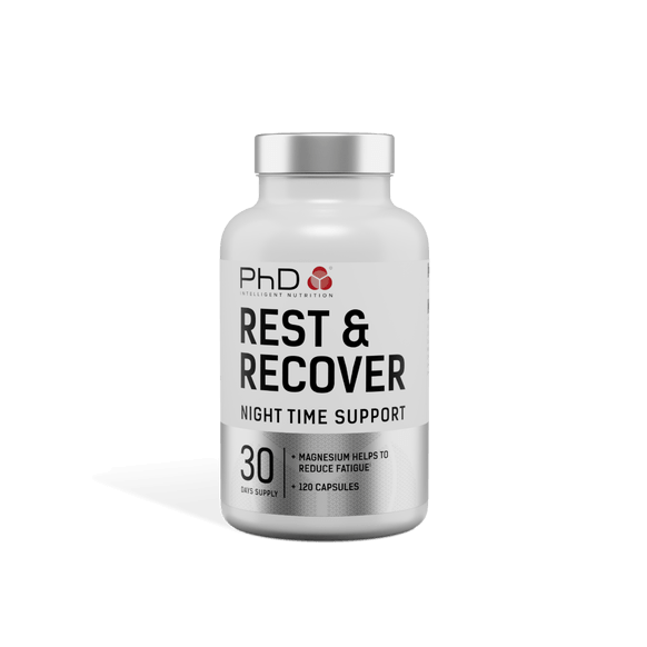 Rest & Recover — комплекс амінокислот, магнію та екстракту вишні CherryPURE® для покращення якості сну, швидшого засинання та зменшення втоми.
