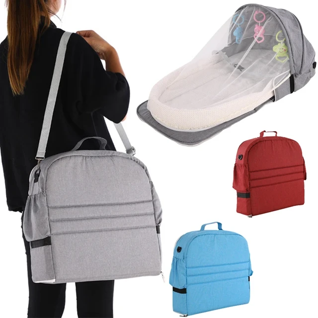 Portable Multifunctional Infant Baby Bed and Mosquito Net Mom Backpack