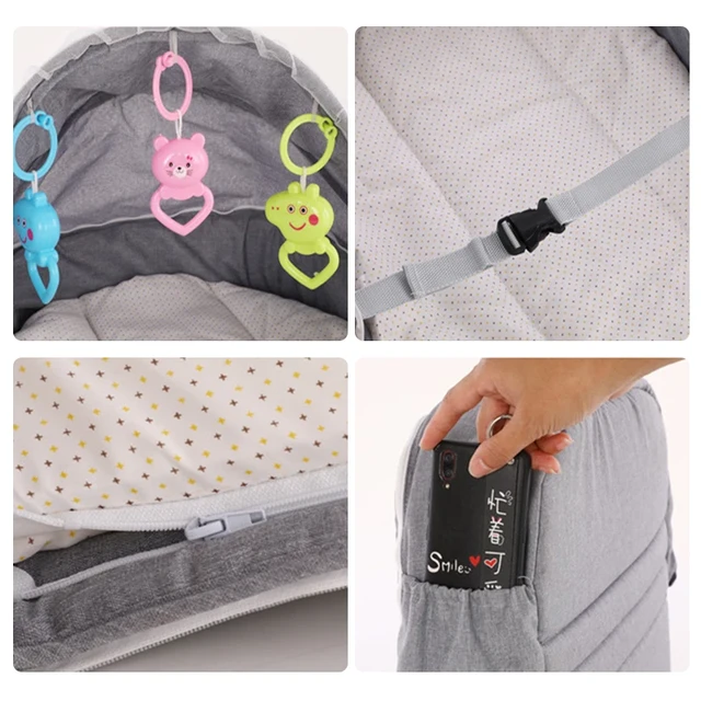 Portable Multifunctional Infant Baby Bed and Mosquito Net Mom Backpack