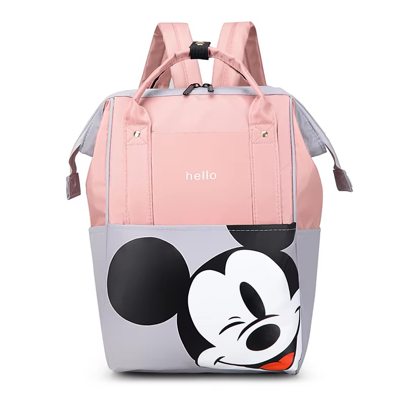 Mickey Mouse Pink & Grey Diaper Bag