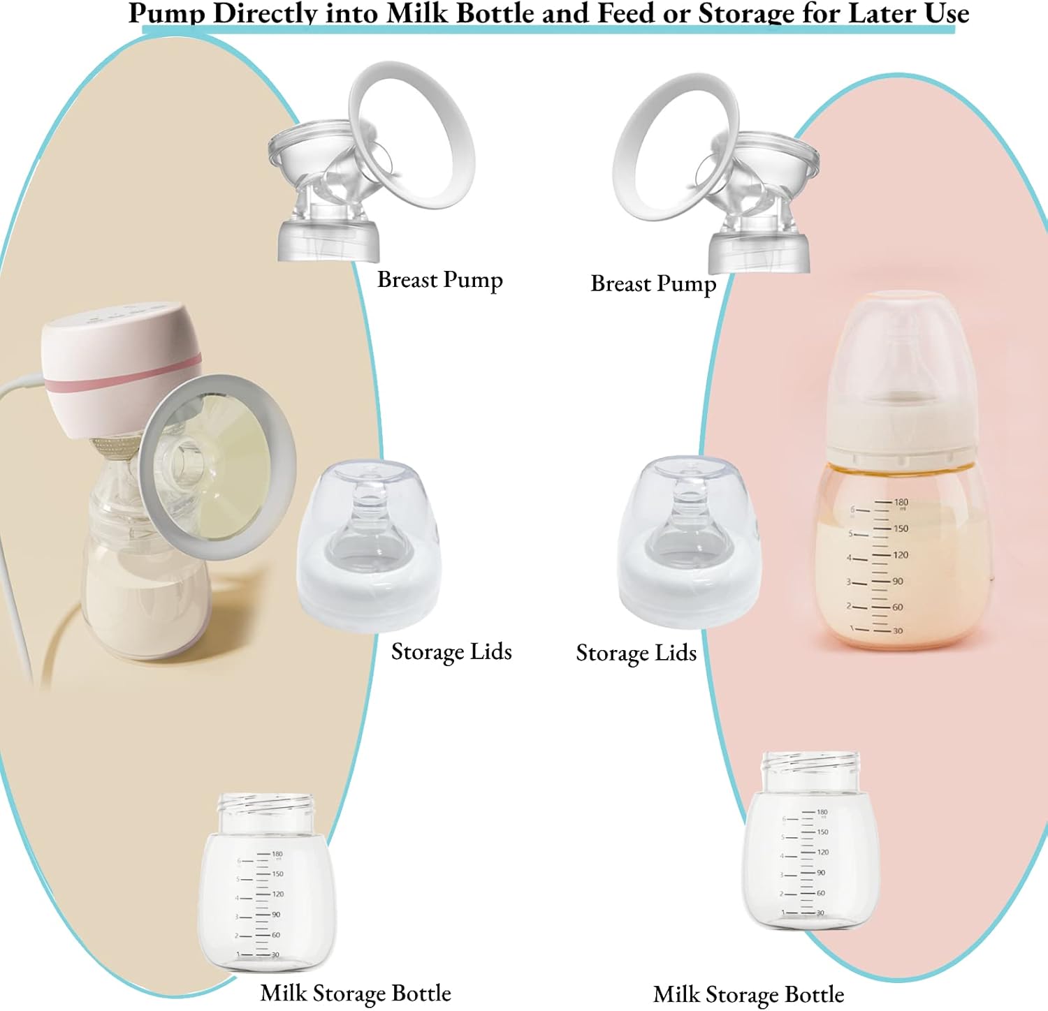 Portable Electronic Chargeable Breast Pump With Led Light