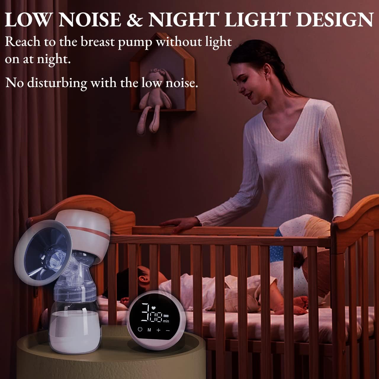 Portable Electronic Chargeable Breast Pump With Led Light