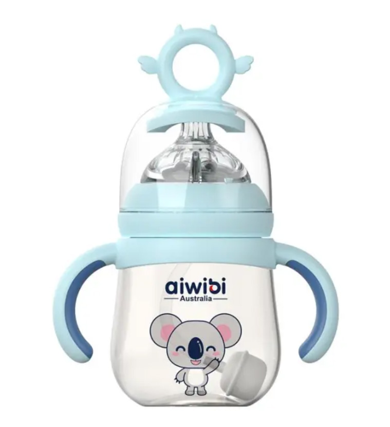 Aiwibi BPA-FREE Baby Feeding Bottle with Flexible Nipple Design Allow 360° Drinking 180ml