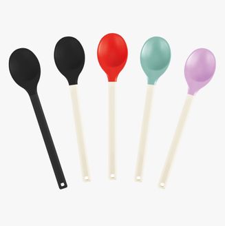 Cuchara de Silicona con Mango de Plástico Línea Slim