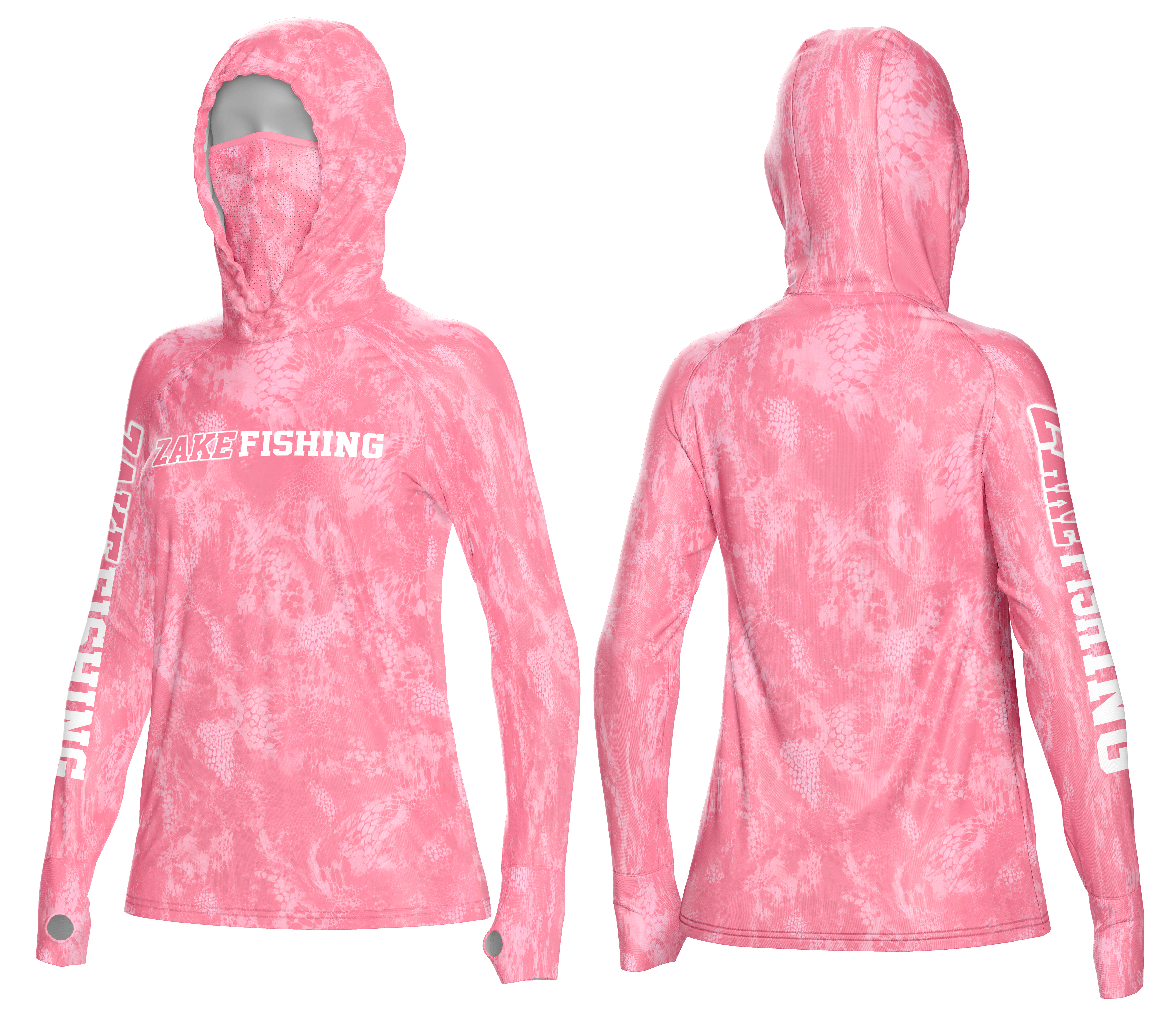 Camisa de Pesca Feminina Zake Fishing – Rosa — Frontal