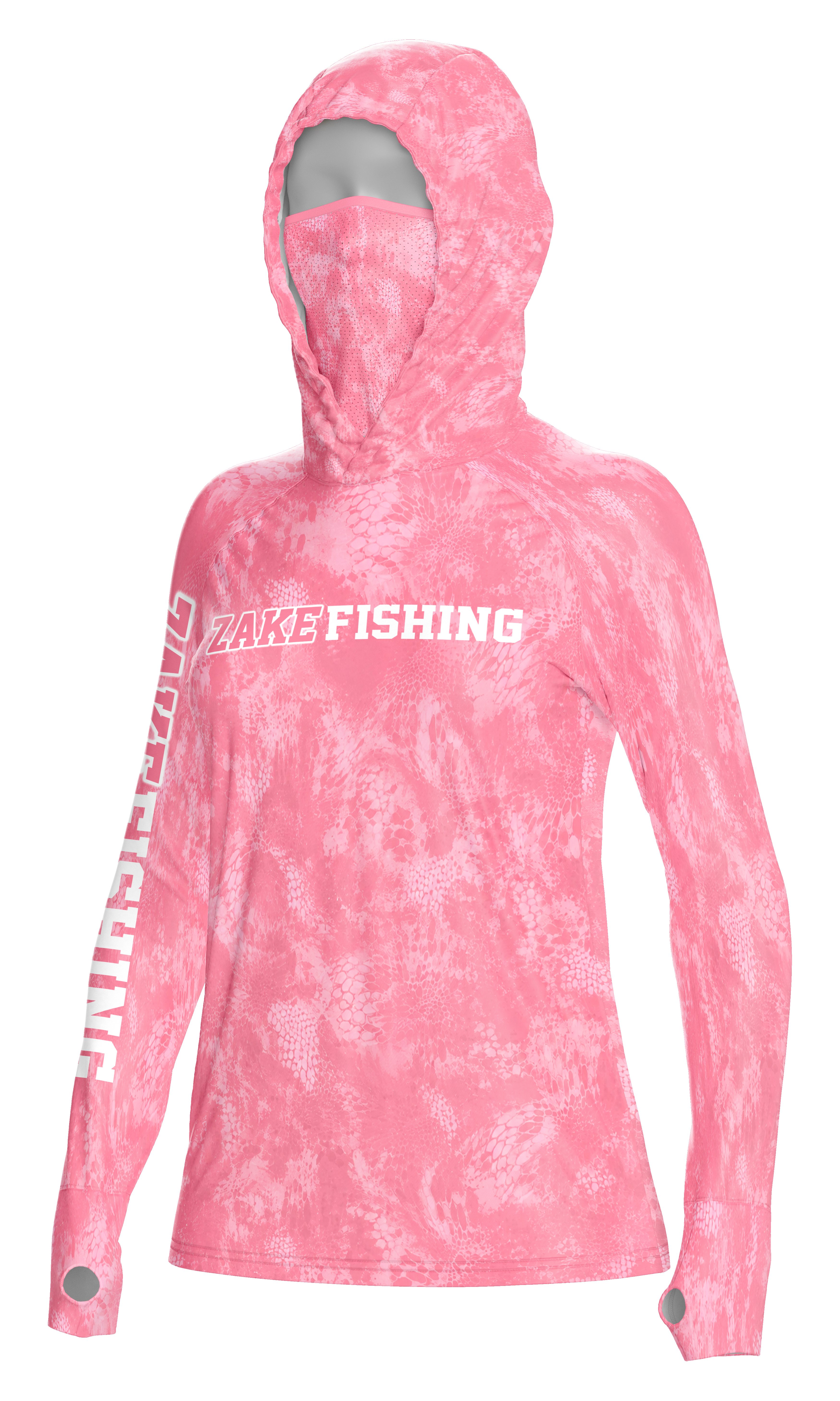 Camisa de Pesca Feminina Zake Fishing – Rosa — Frontal