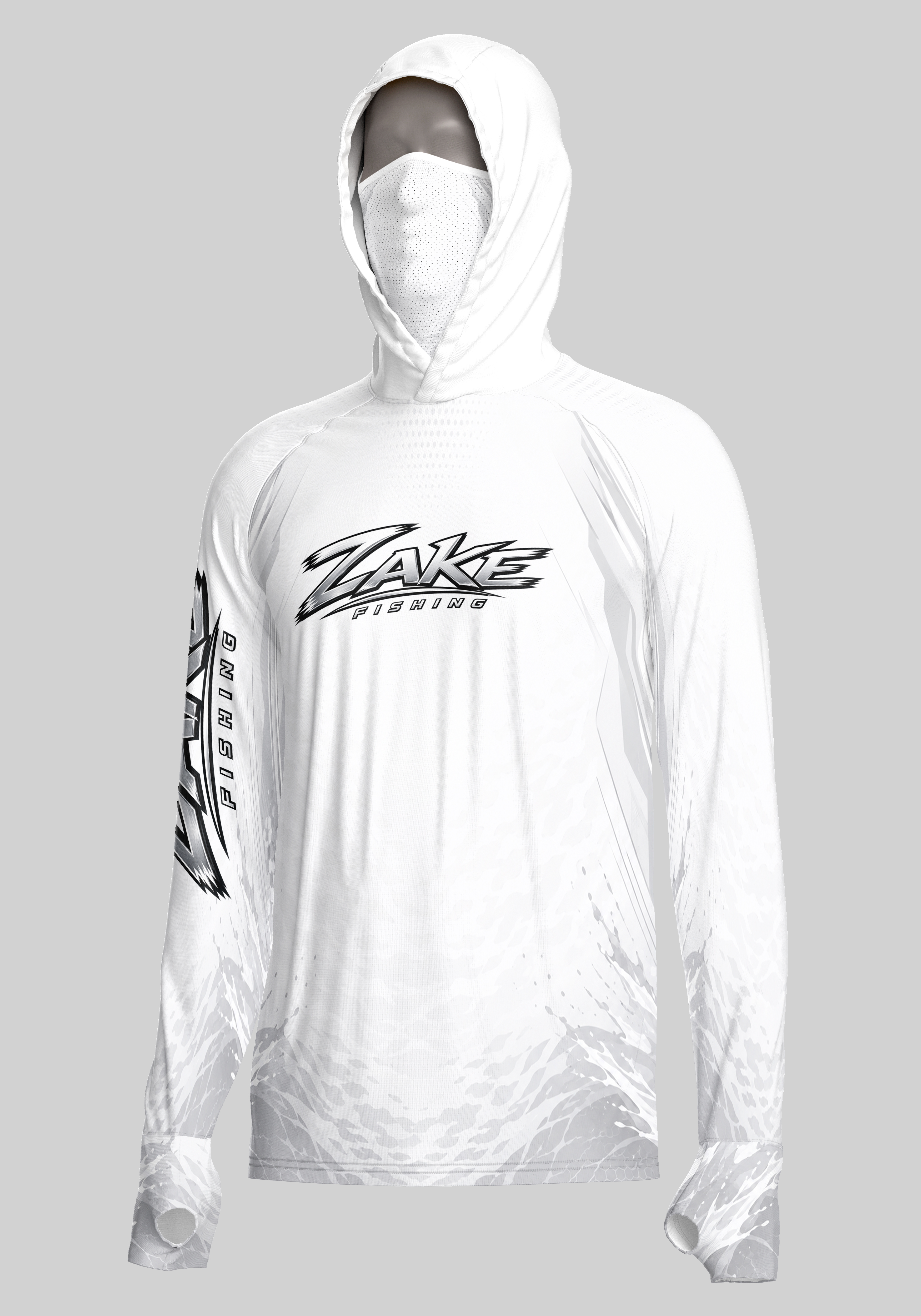 Camisa de Pesca Masculino Zake Fishing – Branca — Frontal
