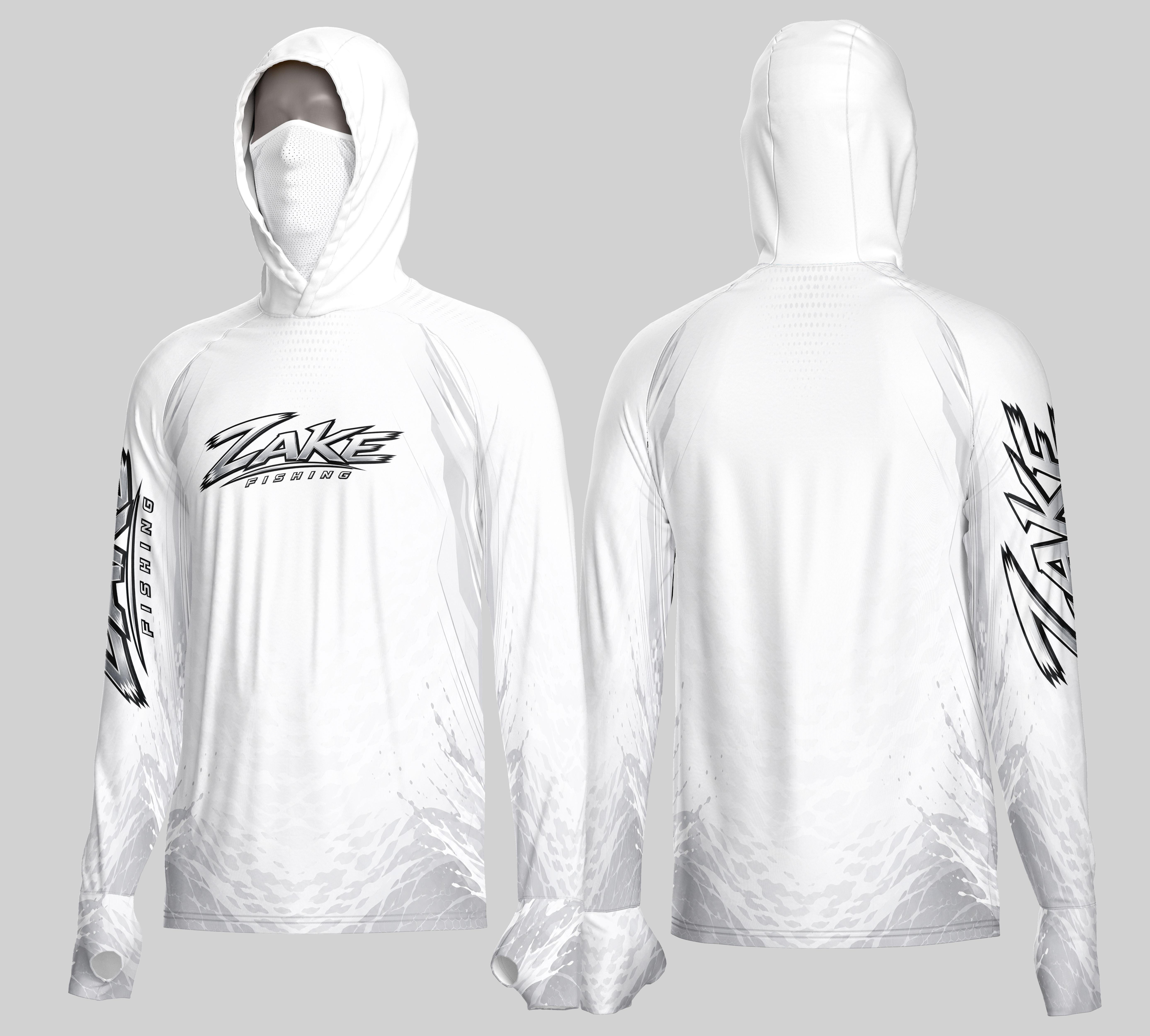 Camisa de Pesca Masculino Zake Fishing – Branca — Frontal