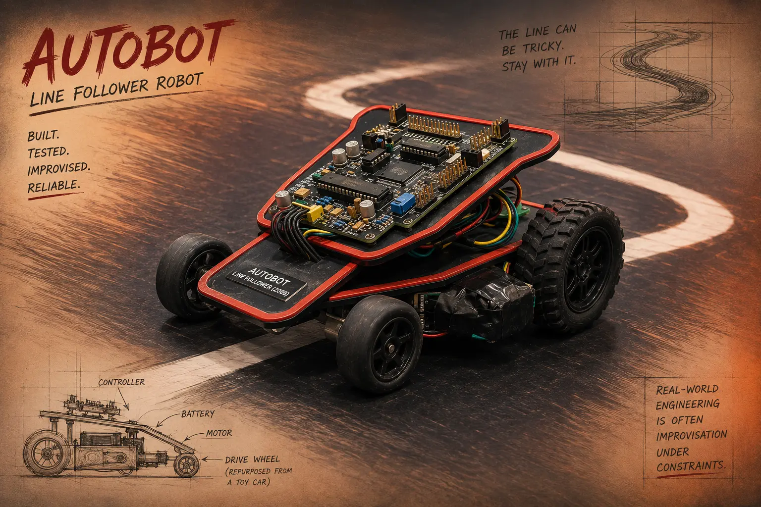 Autobot — Building an Autonomous Line Follower Robot (2009)