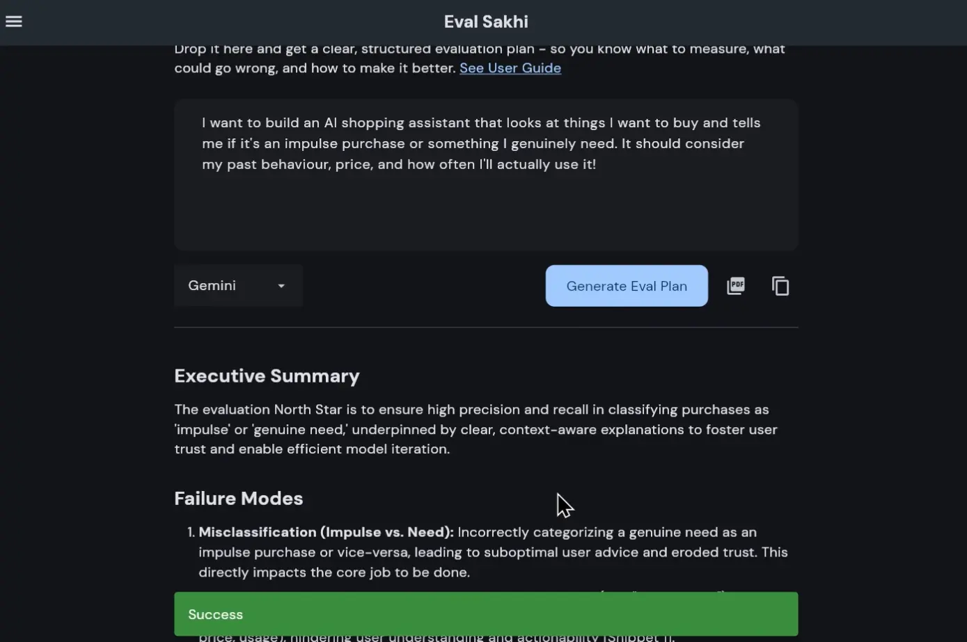 Eval Sakhi: Making AI Evaluation Less of a Blank Page
