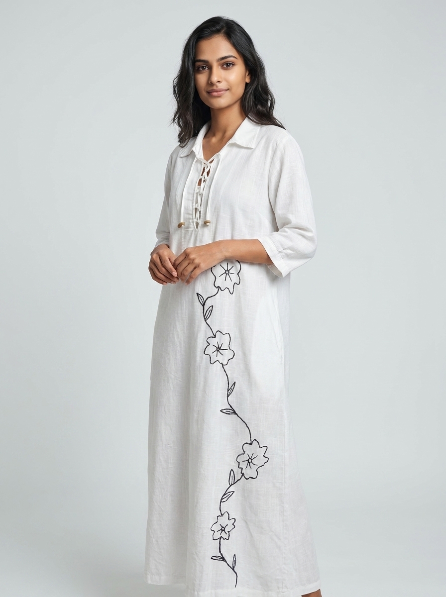 Vestido Feminino Entre Ramos