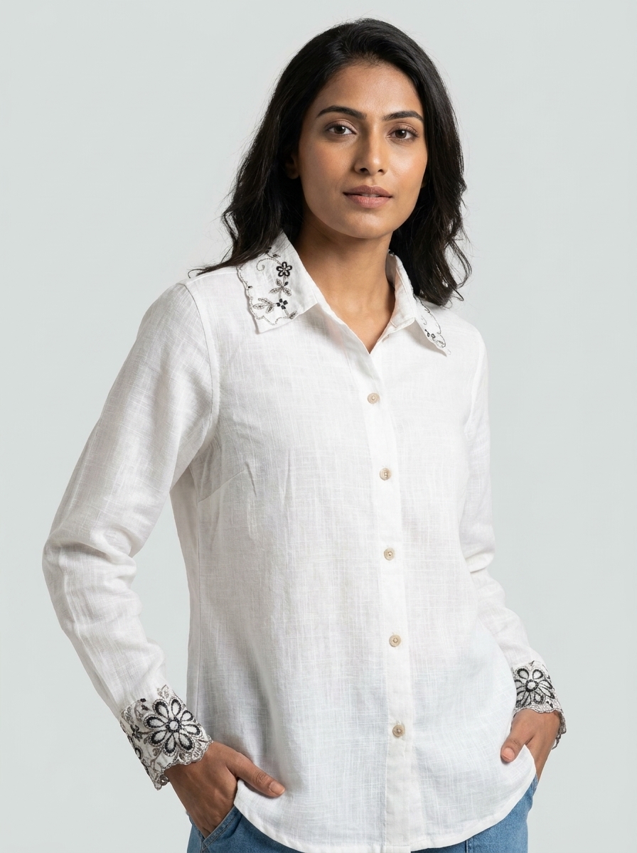 Camisa Feminina Fio e Flor